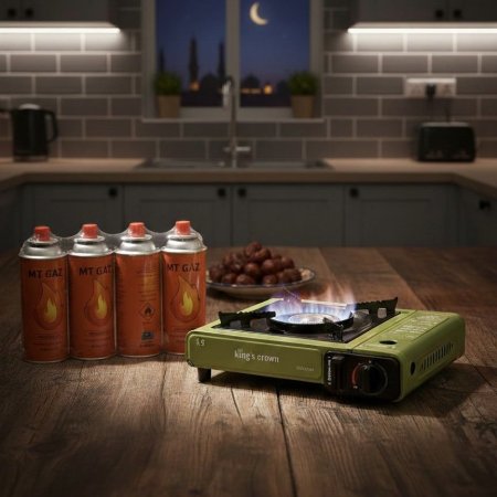 موقد غاز محمول للرحلات مع عبوات غاز