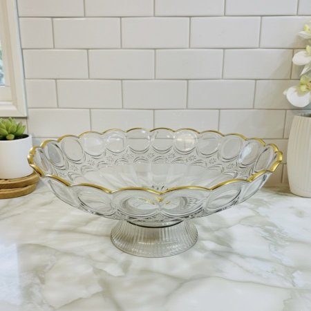 جاط فواكة اكريليك مع حافة ذهبية