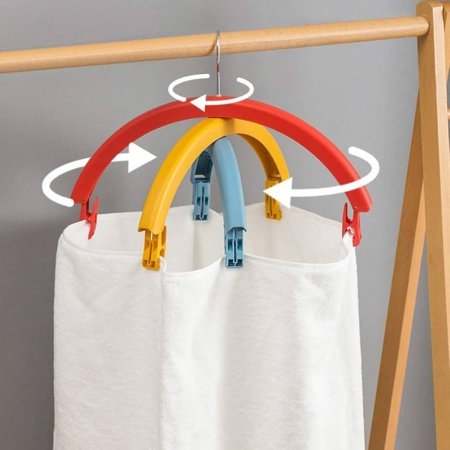 علاقة ملابس بلاستيكية دوارة ٣ قطع