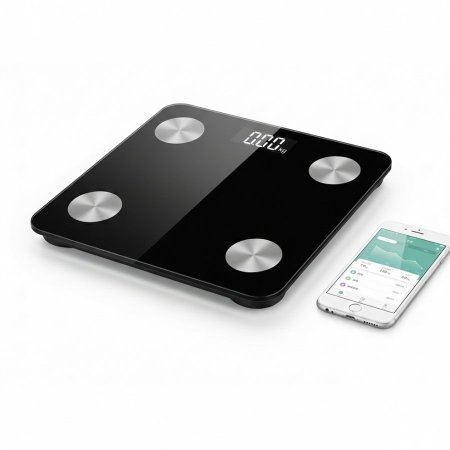 ميزان جسم رقمي ذكي لاسلكي يعمل بتقنية البلوتوث