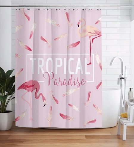 برداية حمام بينك بطبعة فلامينغو