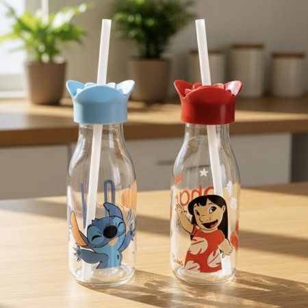 زجاجات مياه بشخصيتي ليلو وستيتش من ديزني