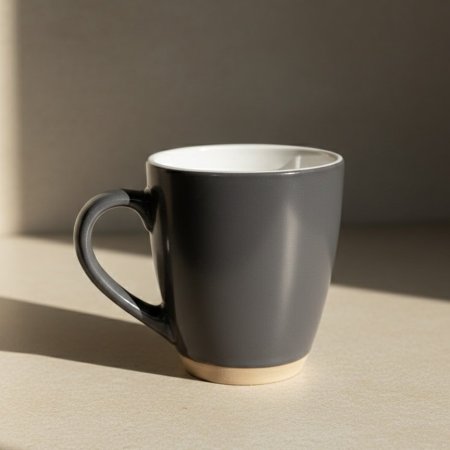 كاسة شاي سيراميك رمادي