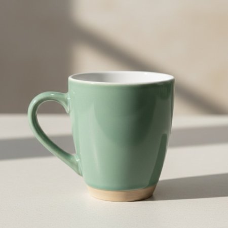 كاسة شاي سيراميك اخضر