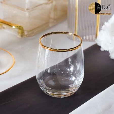 طقم 6كاسات عصير حز ذهبي 