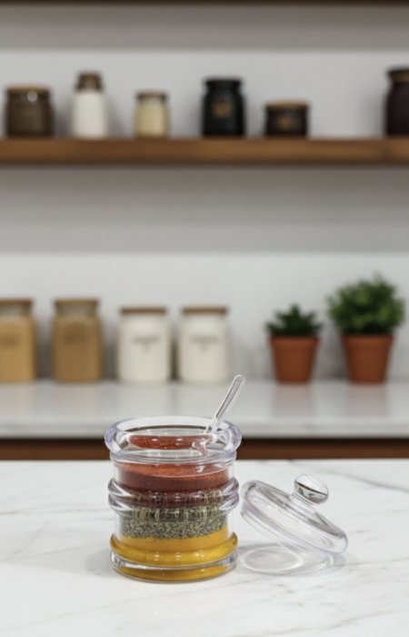 سكرية/بهارات اكريلك مع معلقة