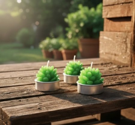 شمع صبار 3 قطع شيكل