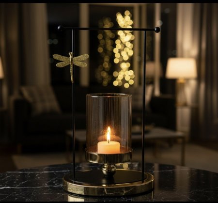 شمعدان زجاج 34 سم