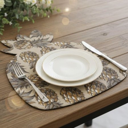 كوستر شكل اناناس قماش