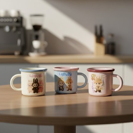 مج سيراميك مع رسومات شخصيات لابوبو