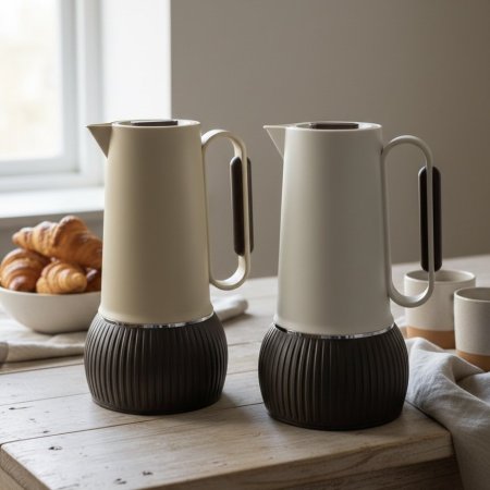 تيرموس قهوة بلاستيك بلونين بسعة ١ لتر