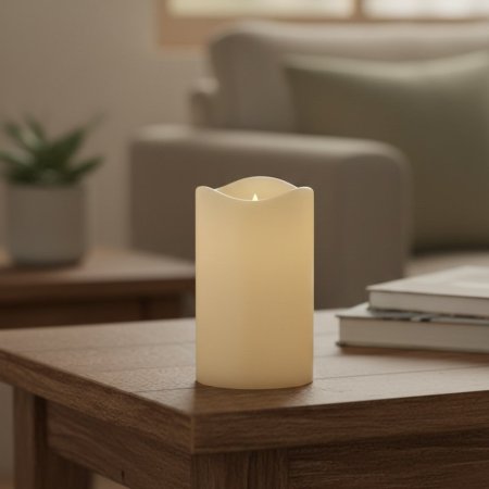 شمعة عمودية بلاستيك تعمل بالبطارية