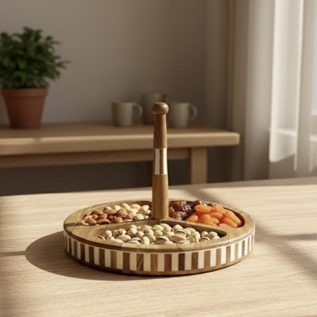 مضيفة مقسمة ٣ اقسام دائرية بنمط شطرنجي