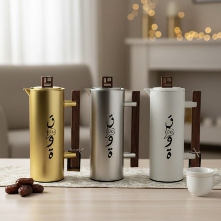 تيرموس قهوة مع عبارة بالخط العربي