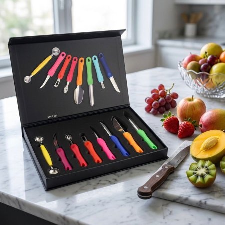 طقم تزيين وتشكيل الفواكه والخضروات 8 قطع