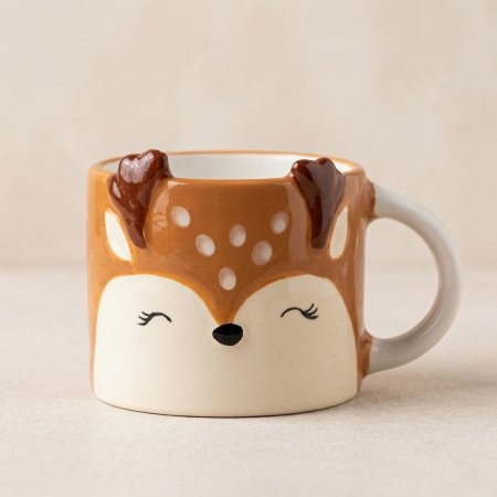 مج سيراميك على شكل غزال