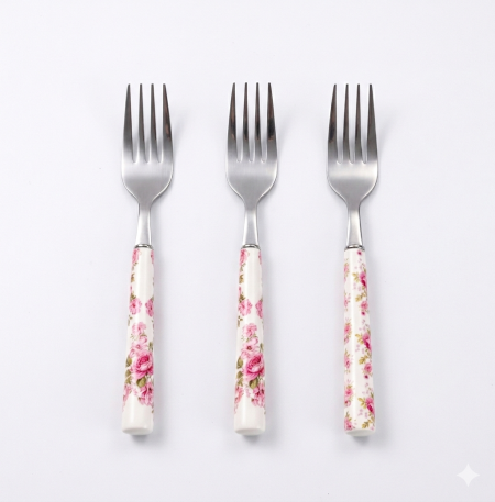 طقم شوك طعام ستانلس ستيل مورد ٦ قطع