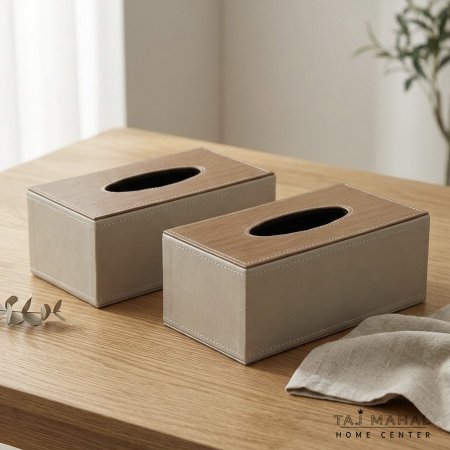 علبة محارم جلد