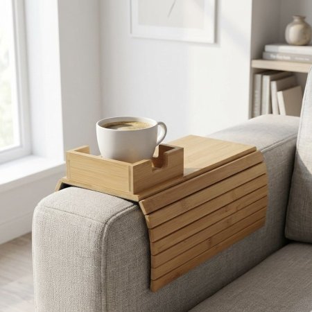 مسند يد الكنب من خشب البامبو