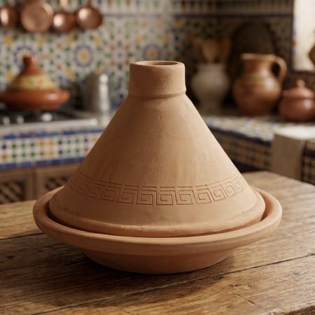 طاجين مغربي من الفخار