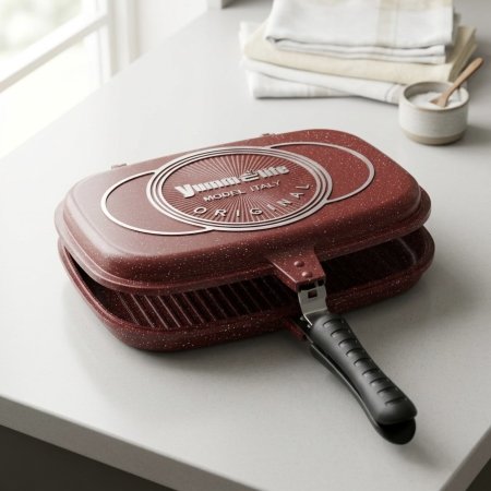 مقلاة جريل مزدوجة بمقاس 36 سم