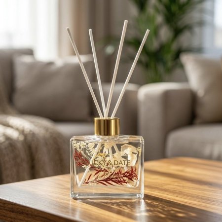 معطر جو منزلي عيدان مع اغصان وزهور مجففة للزينة