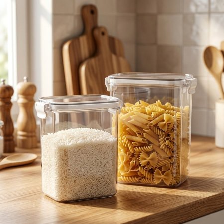 طقم علب حفظ طعام بلاستيك محكمة الإغلاق