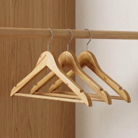 طقم علاقات ملابس خشبية 3 قطع