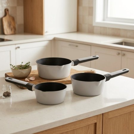 طقم كسرولات ألومنيوم معاد تدويره من اصدار ماكياتو من رويال كراون