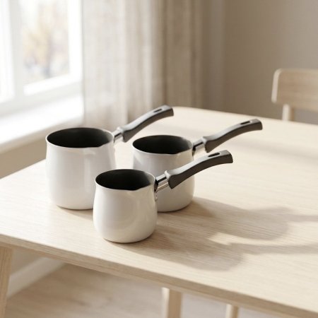 طقم غلايات قهوة من الألومنيوم المعاد تدويره من اصدار ماكياتو من رويال كراون