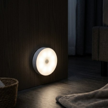 مصباح LED ليلي ذكي يعمل بمستشعر حركة