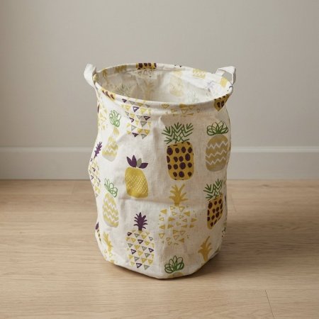 سلة تخزين قماشية قابلة للطي بتصميم الأناناس