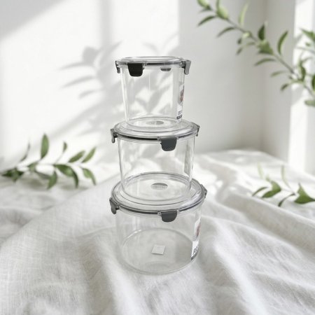 طقم علب حفظ طعام أكريليك محكمة الإغلاق