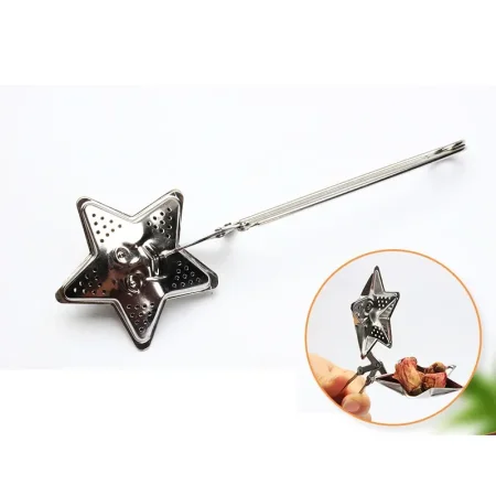 مصفاة شاي ستانلس ستيل على شكل نجمة