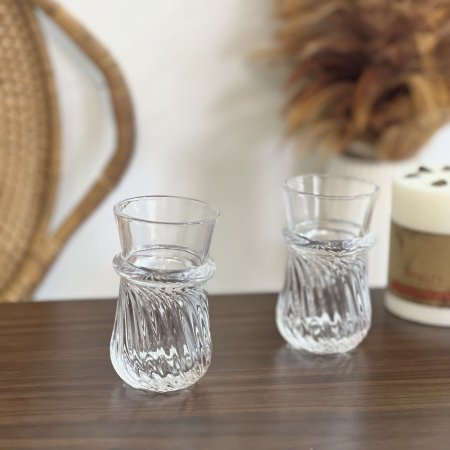 طقم 12 كاسة شاي شفاف