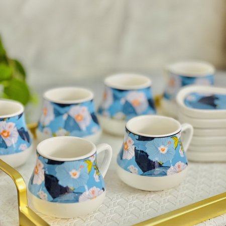 طقم6 فناجين +6متكات