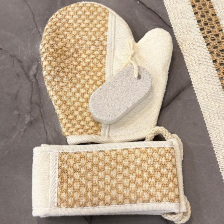 مجموعة أدوات وليف استحمام ٣ قطع