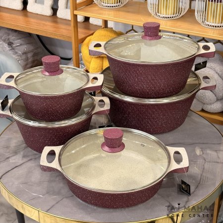 طقم أواني طهي (طناجر) من الجرانيت