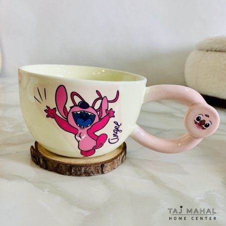 مج ستيتش مع يد وردية