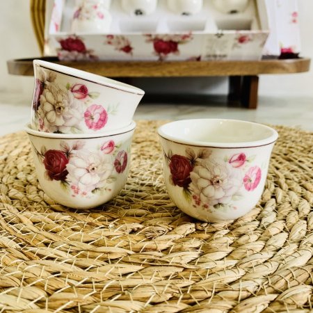 طقم ١٢ فنجان سادة مورد