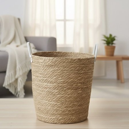 سلة غسيل قش حجم كبير