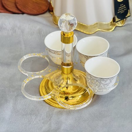 حمالة فناجين قهوة سادة 