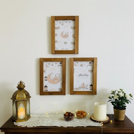 براويز خشبية بتصاميم رمضانية