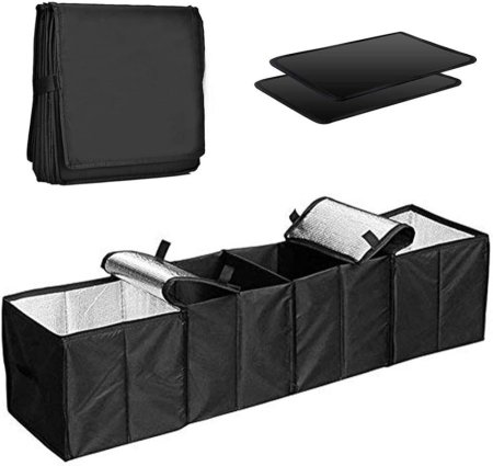 منظم صندوق سيارة قابل للطي ومتعدد الأجزاء