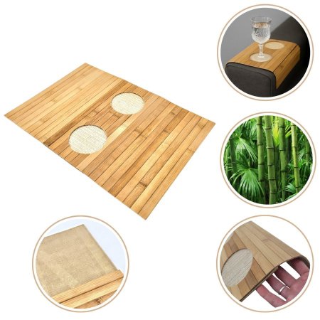 حامل كاسات للكنب من خشب البامبو